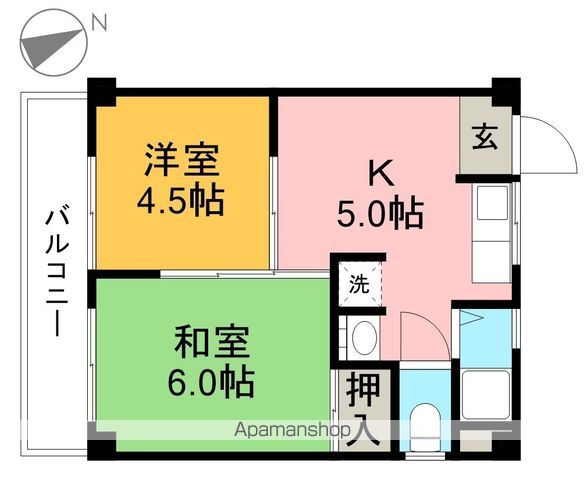 リバープール新田 401号室 間取り