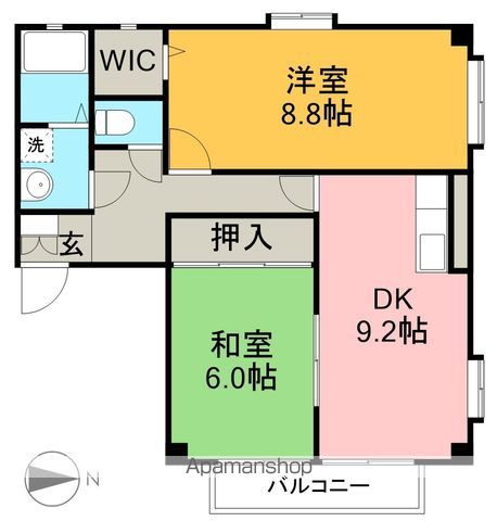 フォブールあすた 203号室 間取り