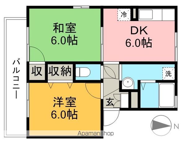 クレールイセキ 202号室 間取り