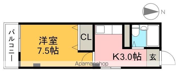 コーポ葉山 201号室 間取り