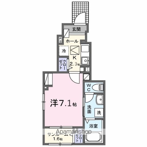 コロレ宝永町 106号室 間取り