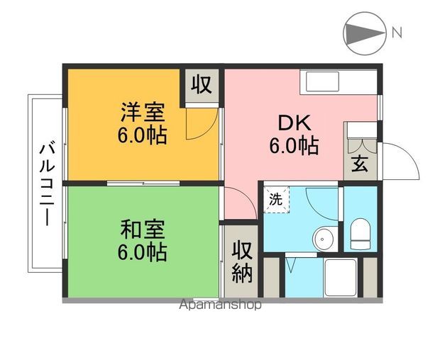 ハイツ欅 201号室 間取り