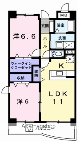 ラルジュ・ロジュマン 305号室 間取り