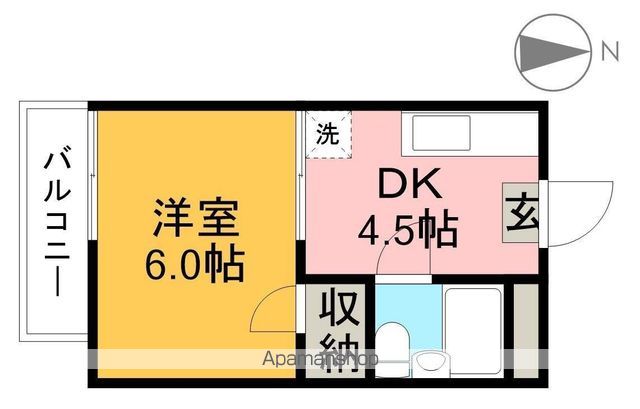 ハイツ　サン・エイト（１・２・３号） 203号室 間取り