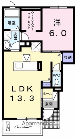 イリーゼ　Ｄ 104号室 間取り