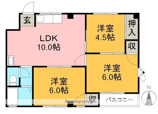 ライブコーポ若草 302号室 間取り