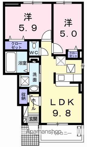 メゾンＫＭ 102号室 間取り