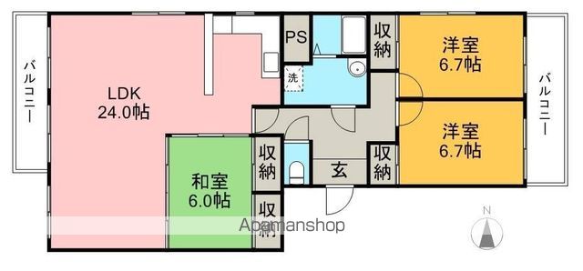 ロイヤル・レジデンス秦 605号室 間取り