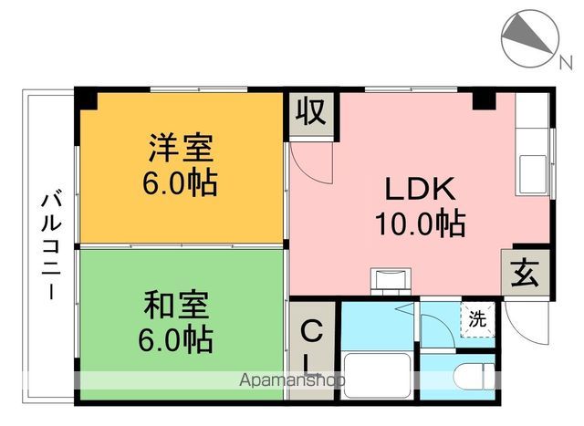 リバープール竹島 302号室 間取り
