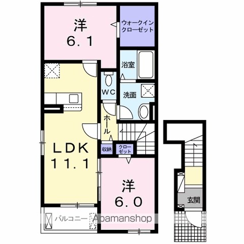 エテルノ・Ⅲ 201号室 間取り