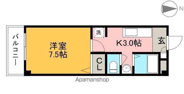 ノワール大原 204号室 間取り
