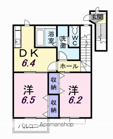 ハイツ友舞Ⅴ 203号室 間取り