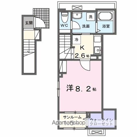 サイカス桟橋通 206号室 間取り