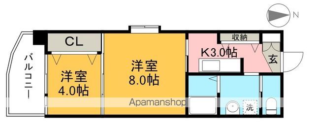 オブジェ朝倉 301号室 間取り