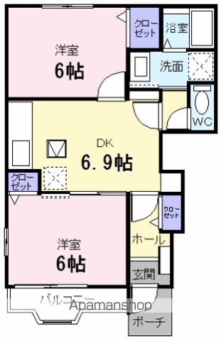 アレグレット　Ａ 101号室 間取り