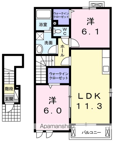 ヴィラ　セイバリー 201号室 間取り