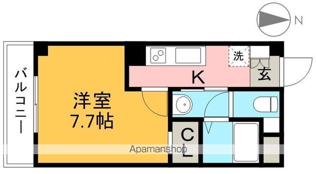 グランドール天神 302号室 間取り