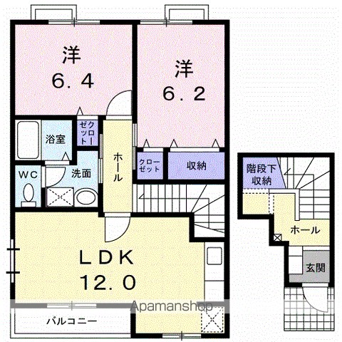 アルファード　ハイツ 201号室 間取り