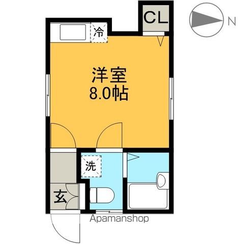コーポ北端 101号室 間取り