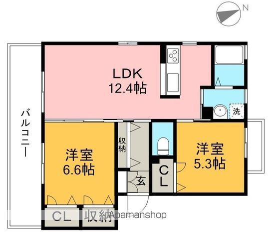 ヴィラージュヌフ　Ⅲ棟 301号室 間取り