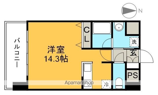 アバンギャルド北御座 402号室 間取り