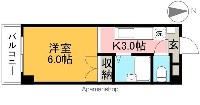 紅葉ハイツ 405号室 間取り