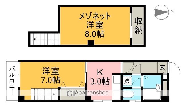 アメニティーハイツ 405号室 間取り