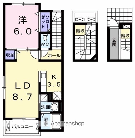 サンライズハウス 303号室 間取り