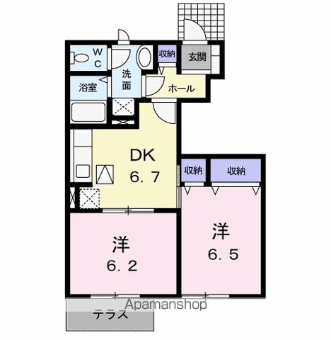 ハイム高岡　Ⅲ 102号室 間取り