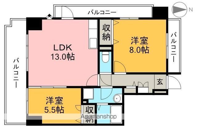 プレステージ 402号室 間取り