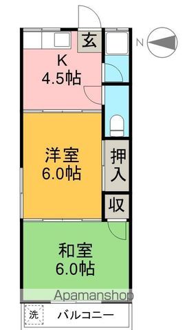 山﨑コーポ 302号室 間取り