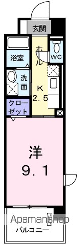 ニューカレント 101号室 間取り
