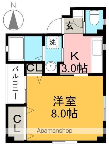 なの花ハウス 105号室 間取り