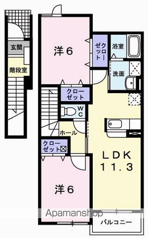 サニースクエア　Ａ 201号室 間取り