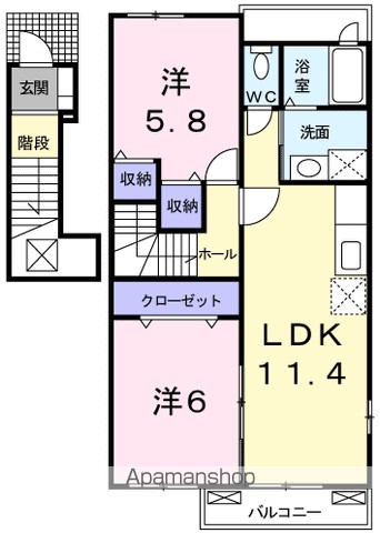 パノラマ 201号室 間取り
