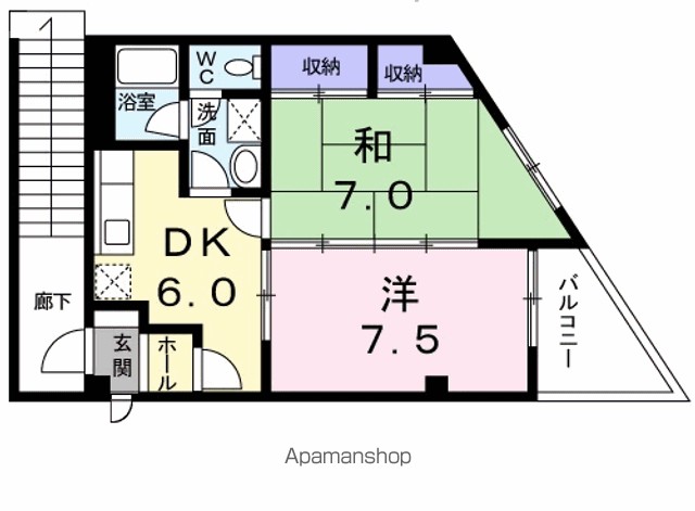 シュマンハウス 201号室 間取り