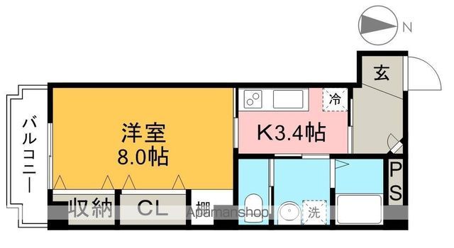 クオリア上街　鷹城館 1301号室 間取り