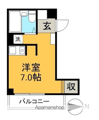 スカイハイツ 201号室 間取り