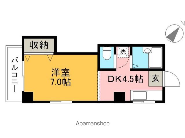 リバープール桟一 406号室 間取り