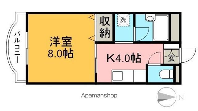 クレール天神 302号室 間取り