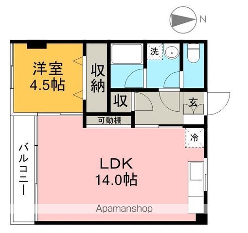 ドエール大川筋 201号室 間取り