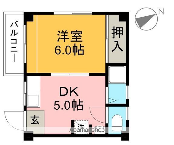 リバープール新田 204号室 間取り