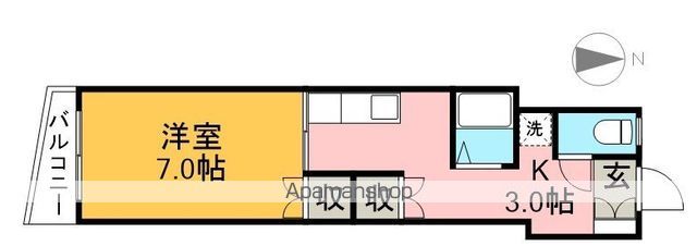 スカイパレス介良 202号室 間取り
