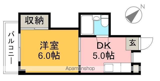 スカイハイツ塚ノ原 110号室 間取り