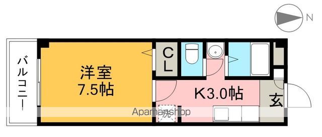 ノワール大原 303号室 間取り