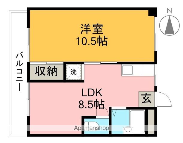 コーポ川江 302号室 間取り