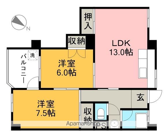 コーポ朝日Ⅷ 10F号室 間取り