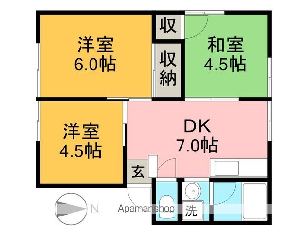 ＭＫ　ハイツ　Ａ棟 2号室 間取り