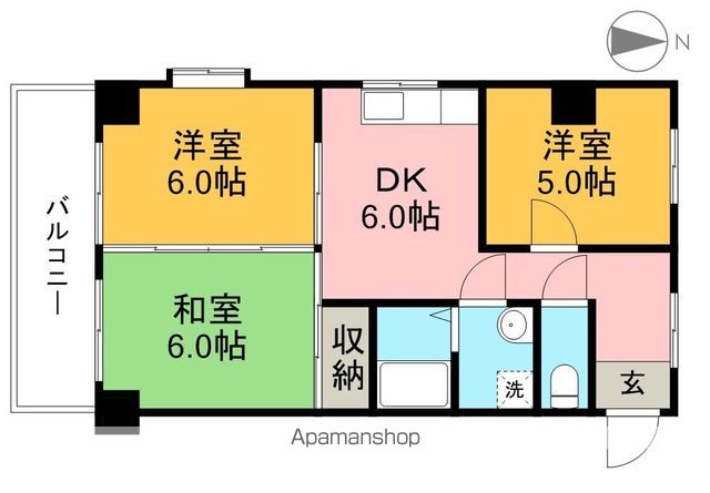 サントス枝川 307号室 間取り