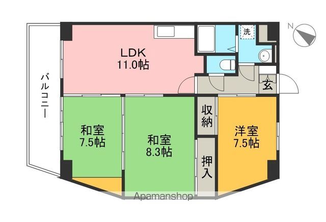 ロゼ３ 309号室 間取り